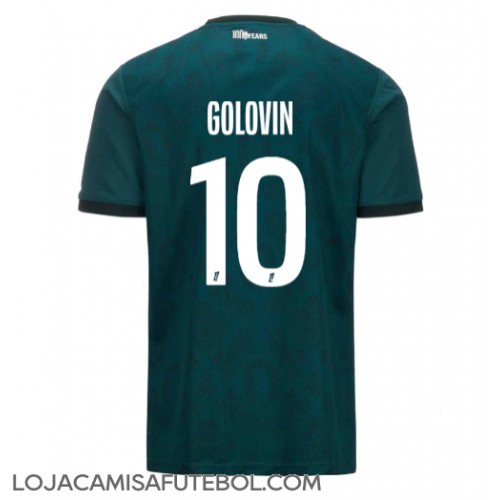 Camisa de Futebol AS Monaco Aleksandr Golovin #10 Equipamento Secundário 2024-25 Manga Curta